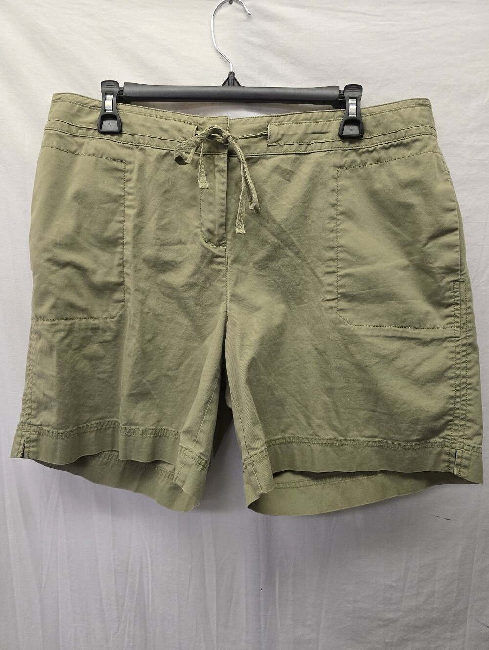 J.Jill Women's Olive Drawstring Utility Shorts Sz 14